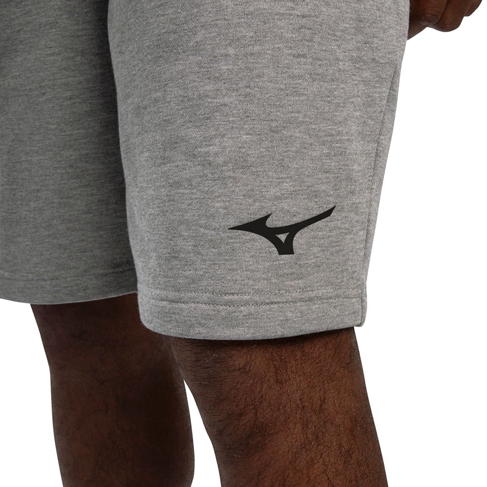 Bermuda Mizuno Moletom Masculina Cinza 7