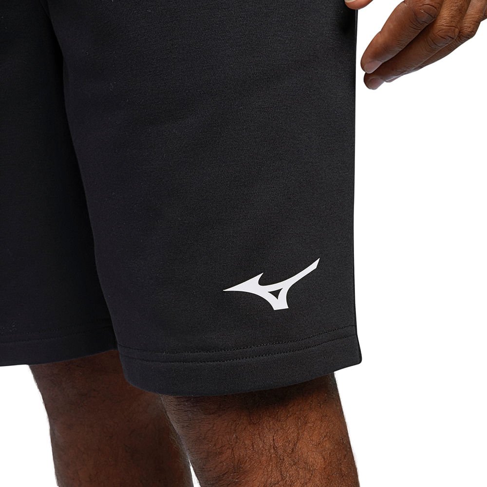 Bermuda Mizuno Moletom Masculina Preto 7