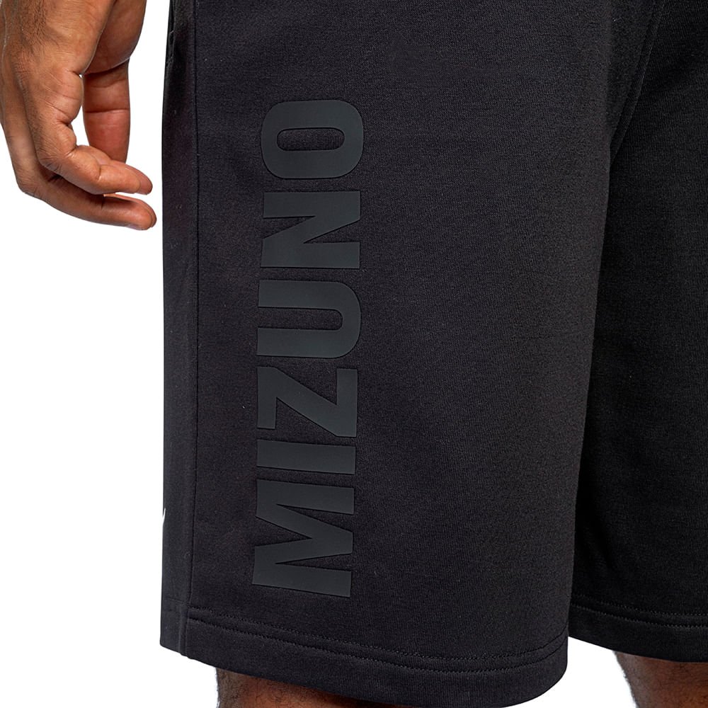 Bermuda Mizuno Moletom Masculina Preto 3