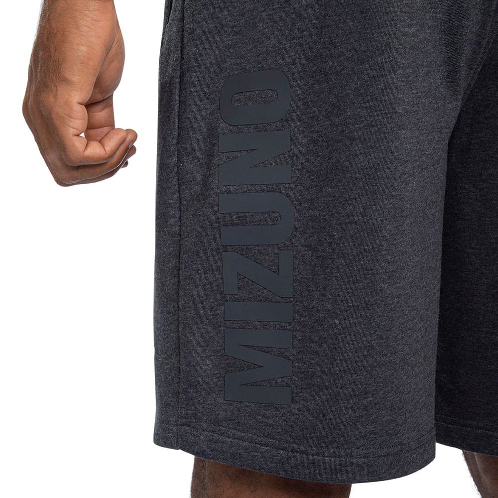 Bermuda Mizuno Moletom Masculina Cinza 3
