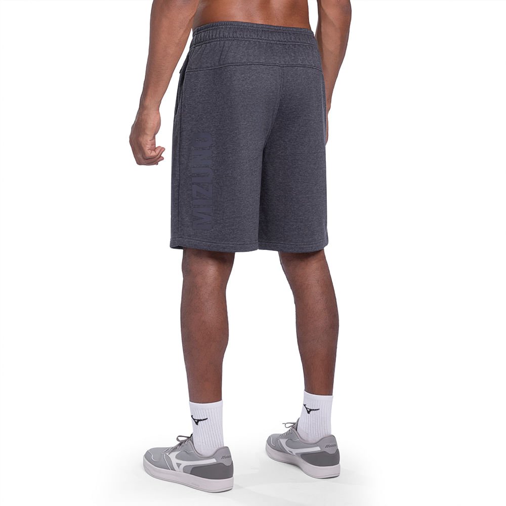 Bermuda Mizuno Moletom Masculina Cinza 4