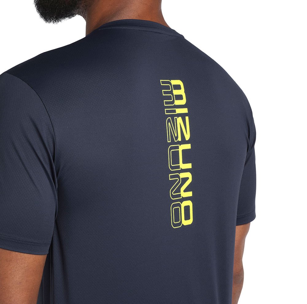 Camiseta de Corrida Mizuno Focus Stamp Masculina Azul 4