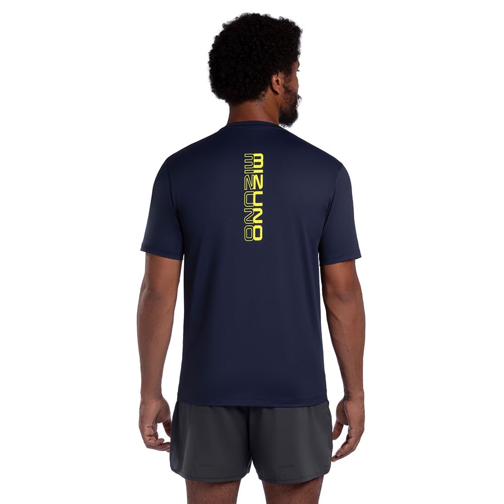 Camiseta de Corrida Mizuno Focus Stamp Masculina Azul 5