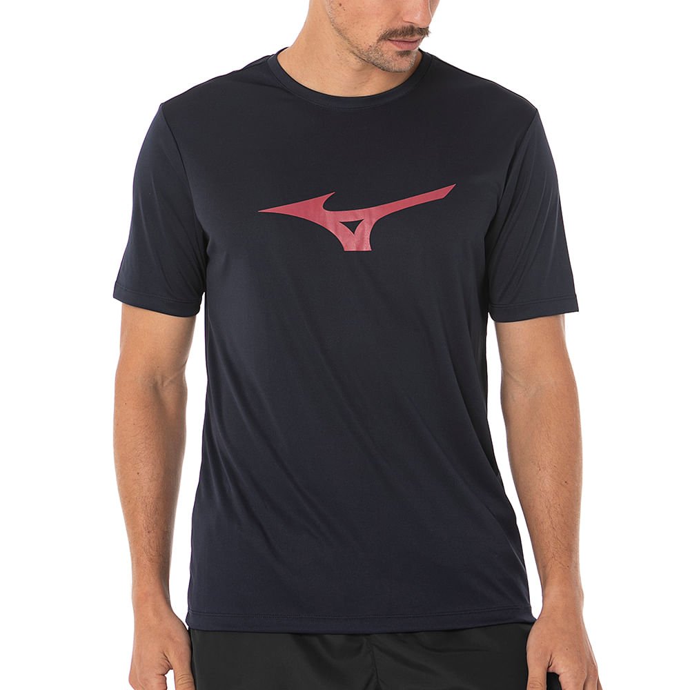 Camiseta de Corrida Masculina Mizuno Run Spark Azul 1