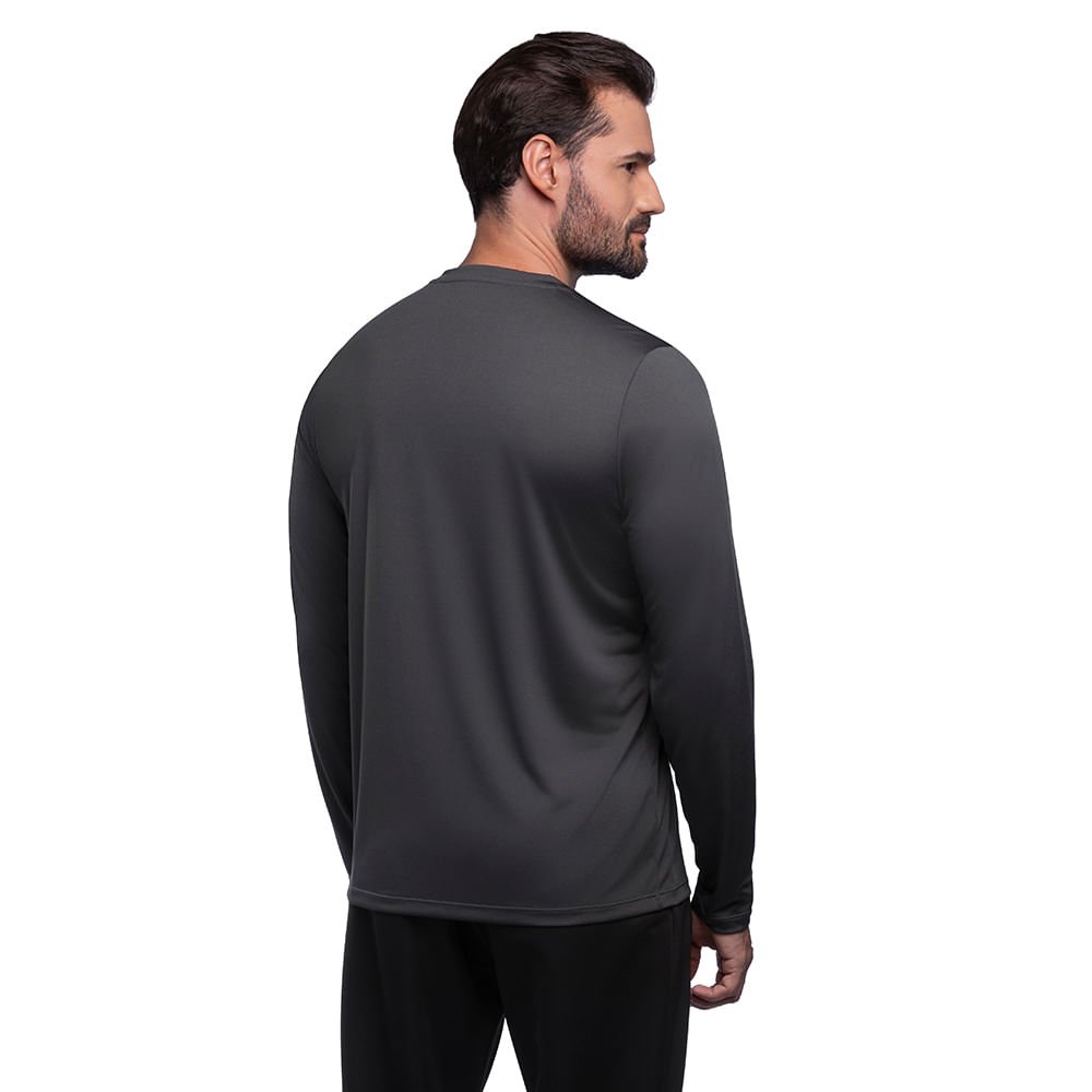 Camiseta de Treino Manga Longa Mizuno Energy 2.0 Masculina Cinza 3