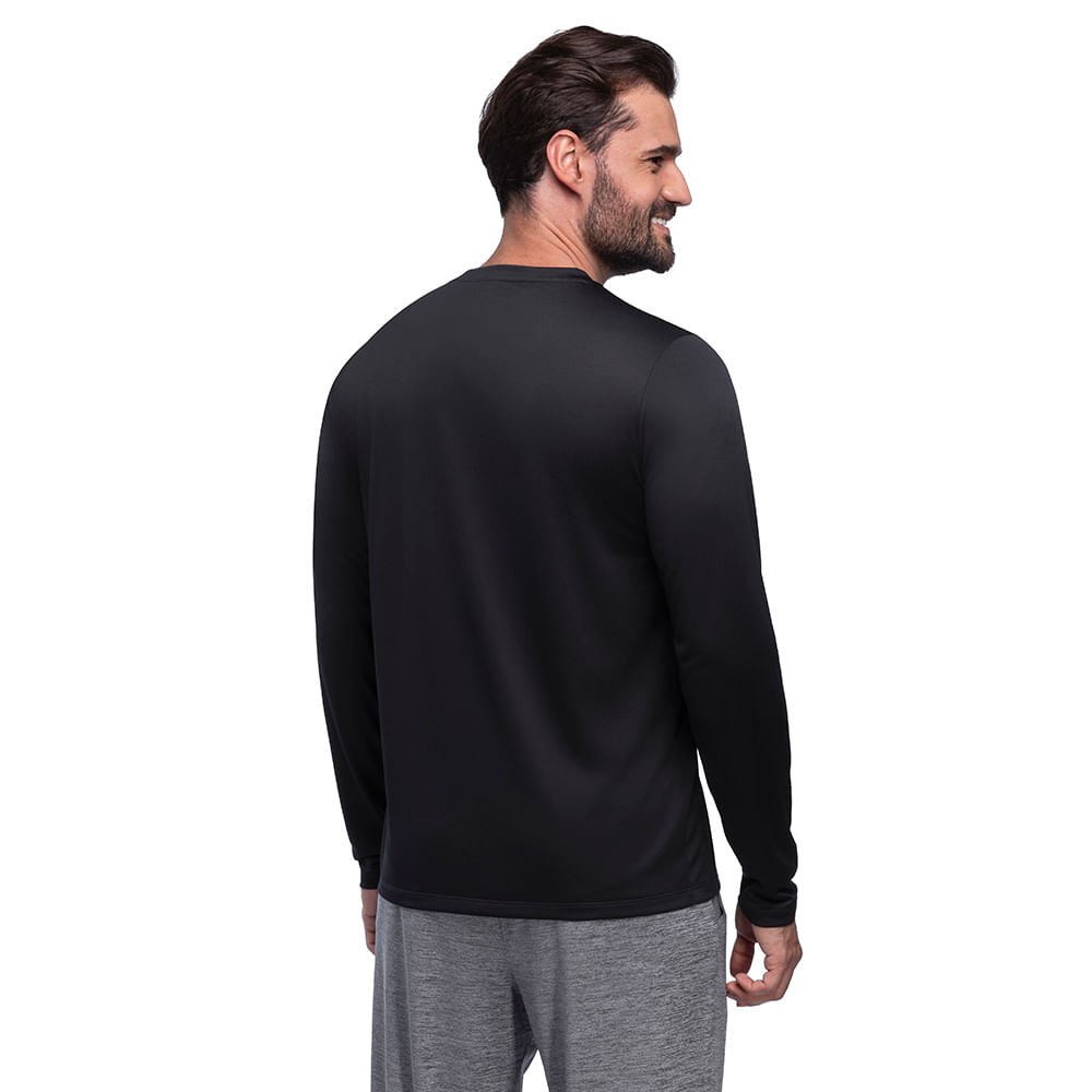 Camiseta de Treino Manga Longa Mizuno Energy 2.0 Masculina Preto 3