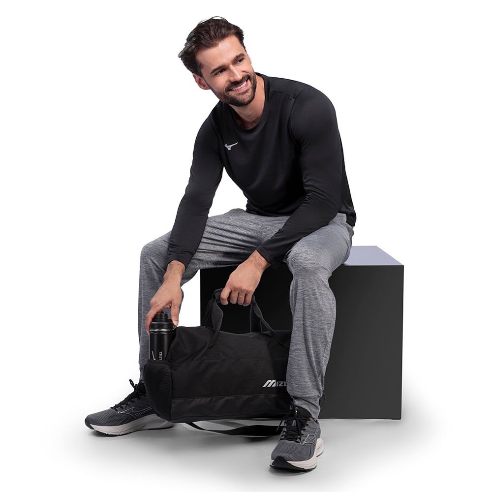 Camiseta de Treino Manga Longa Mizuno Energy 2.0 Masculina Preto 4