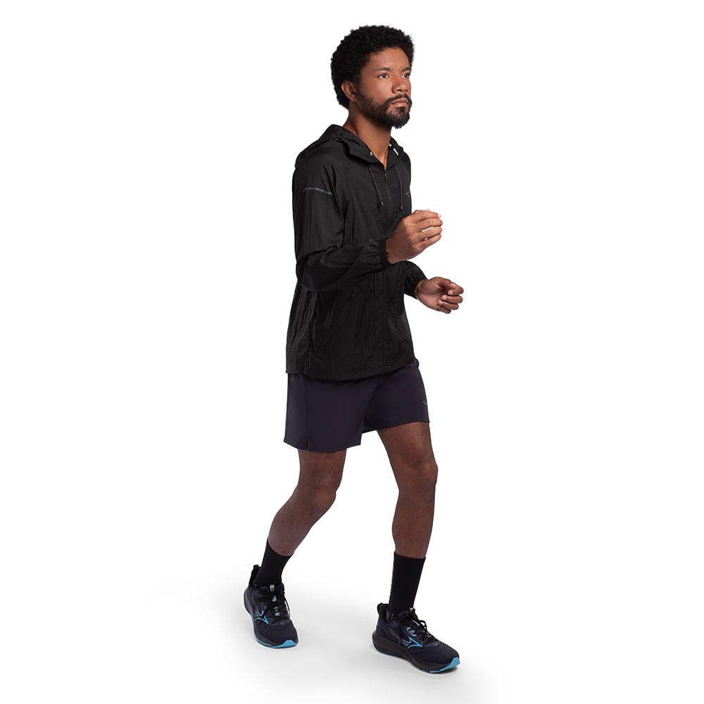 Jaqueta de Corrida Masculina Mizuno High 2 Preto 3