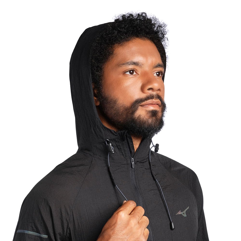 Jaqueta de Corrida Masculina Mizuno High 2 Preto 3