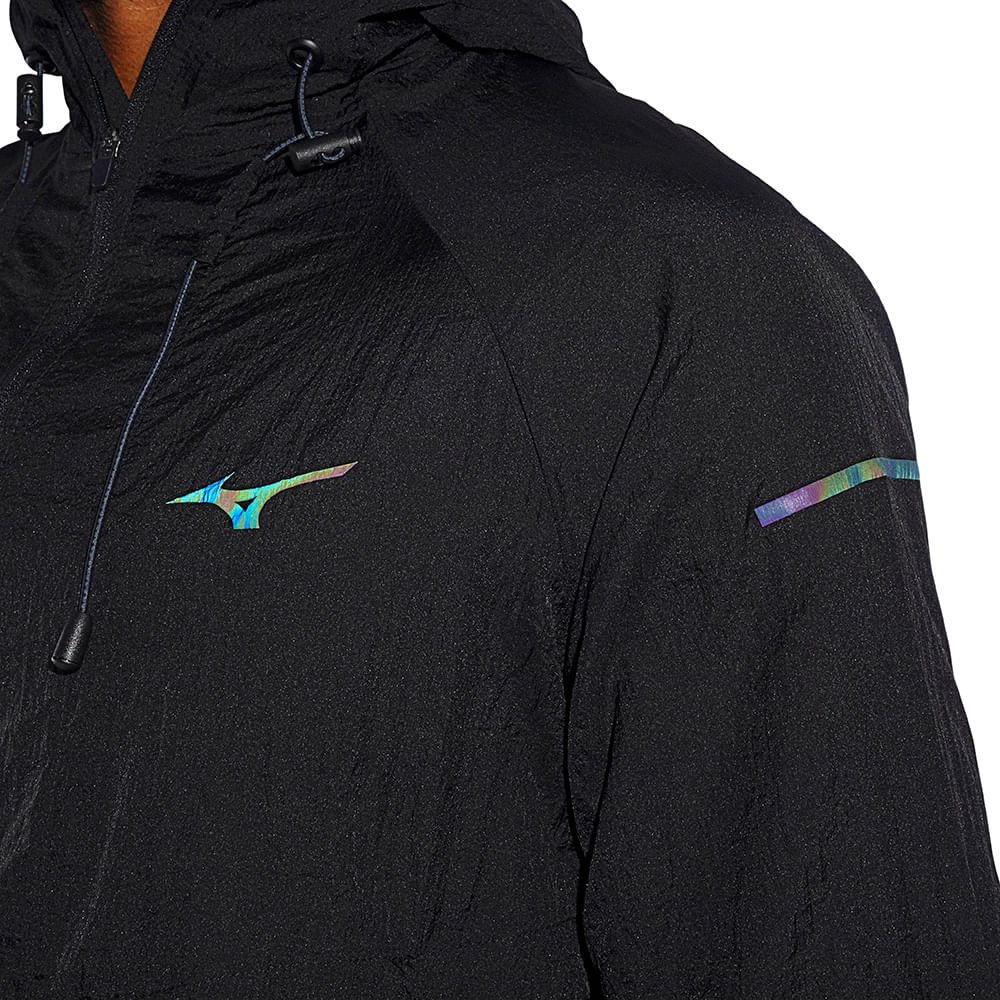Jaqueta de Corrida Masculina Mizuno High 2 Preto 5
