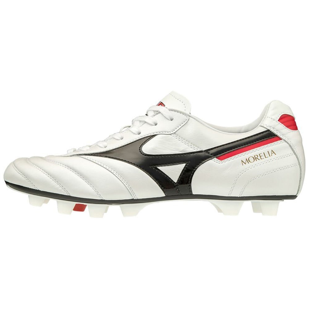 【Nature】 MIZUNO MORELIA Ⅱ JAPAN 26.5 Chuteira de Campo Masculina Mizuno Morelia II Japan MD Branco