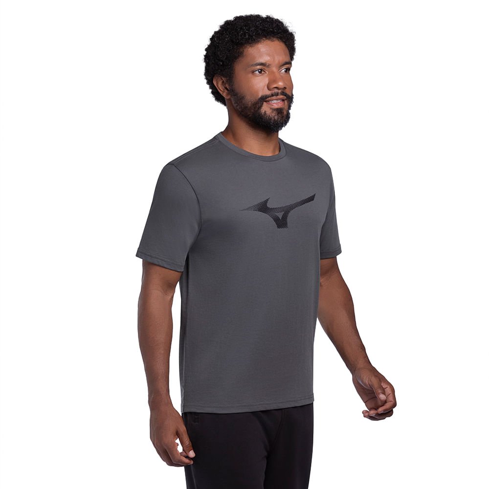 Camiseta Mizuno Stamp Masculina Cinza 2