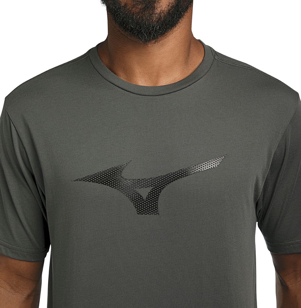 Camiseta Mizuno Stamp Masculina Cinza 3