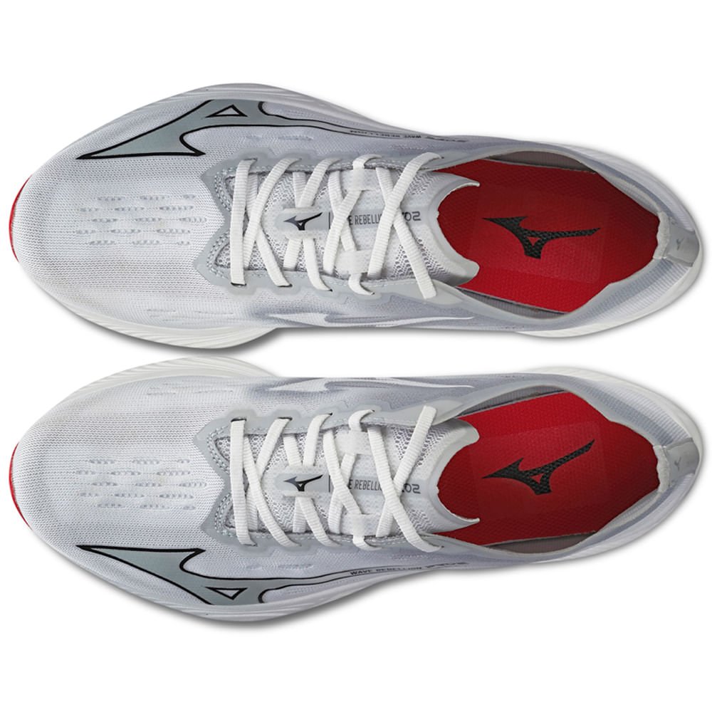 Tênis de Corrida Unissex Mizuno Wave Rebellion Pro 2 Branco/Cinza
