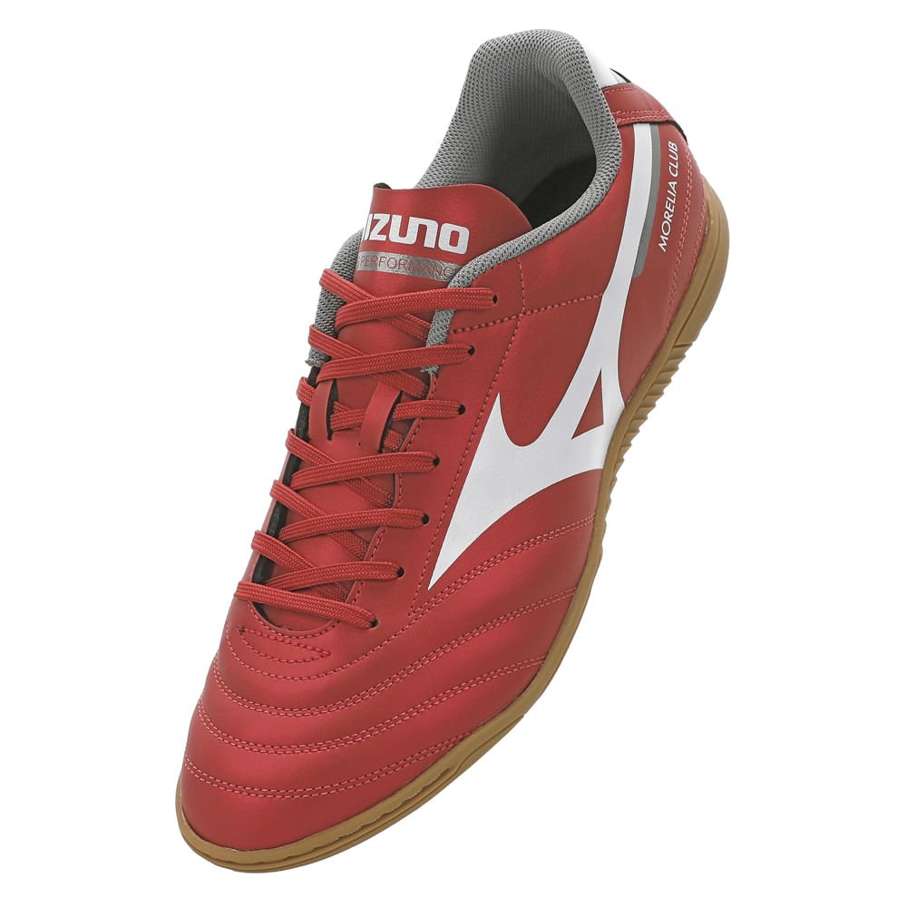 Chuteira Futsal Mizuno Morelia Club IN Masculina Vermelho 7