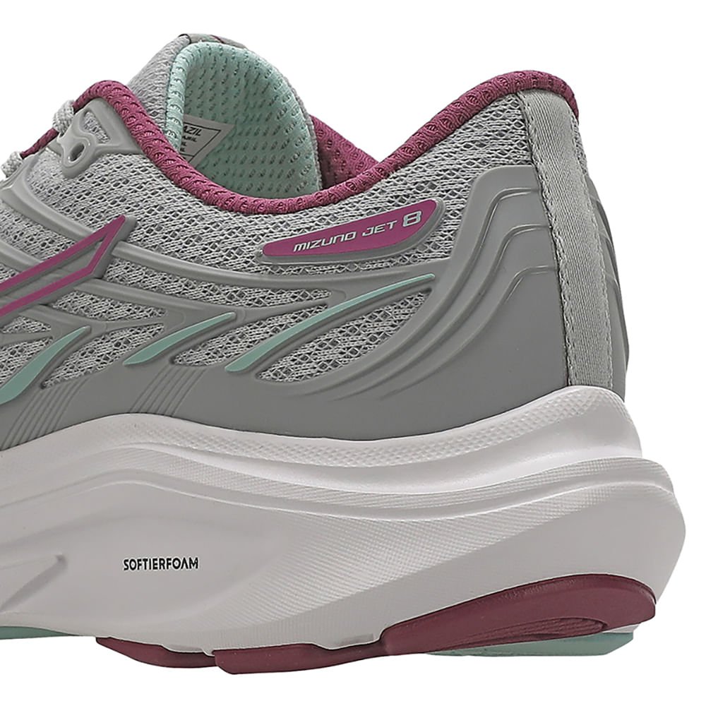 Tênis de Corrida Mizuno Jet 8 Feminino Cinza 8