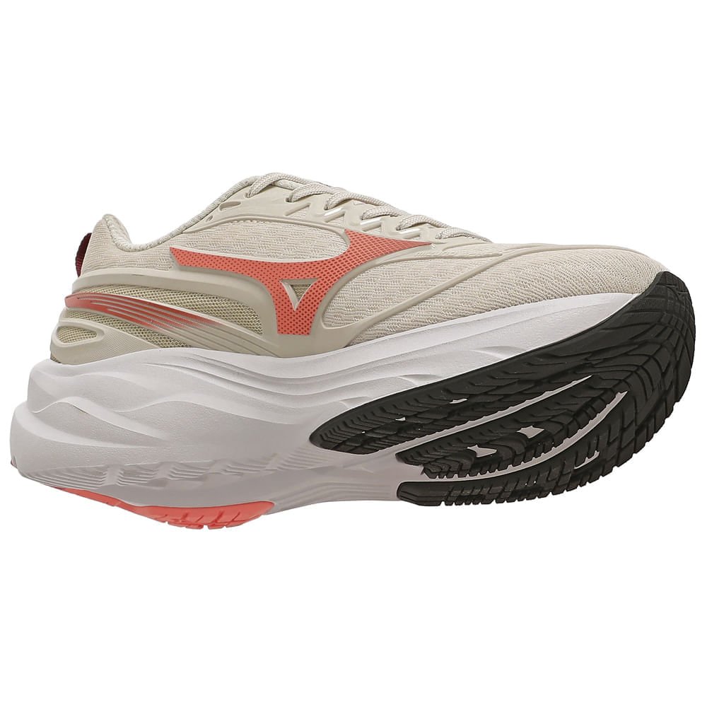 Tênis de Corrida Mizuno Space 5 Feminino Bege/Laranja 6