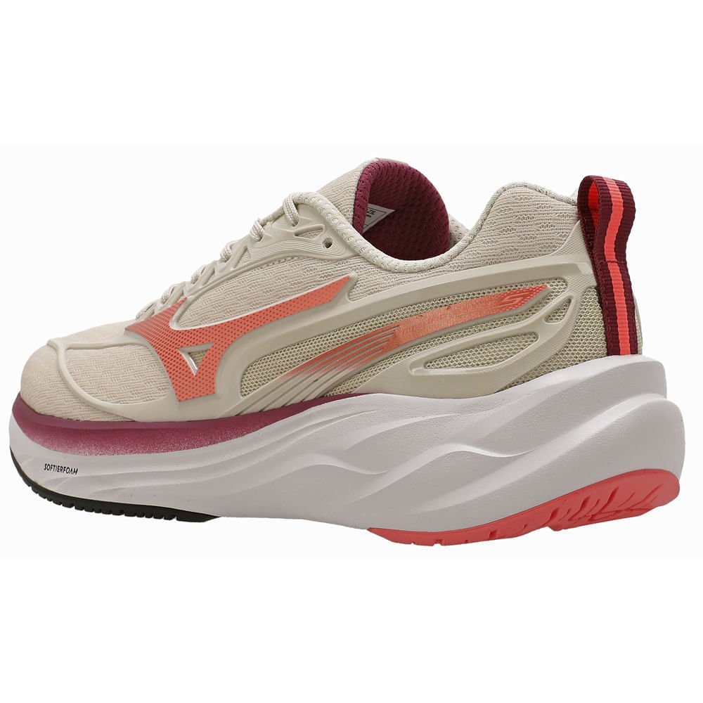 Tênis de Corrida Mizuno Space 5 Feminino Bege/Laranja 8