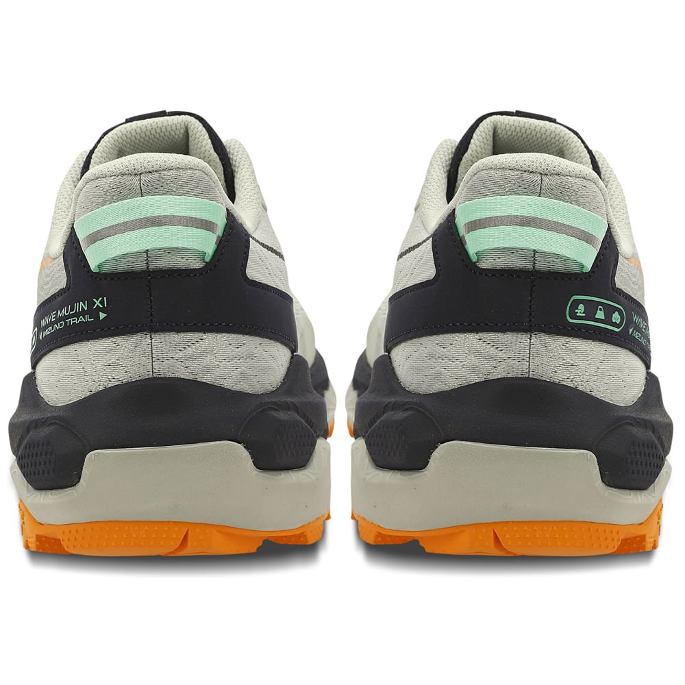 Tênis de Trilha Mizuno Wave Mujin 11 Masculino Cinza/Preto/Laranja 3