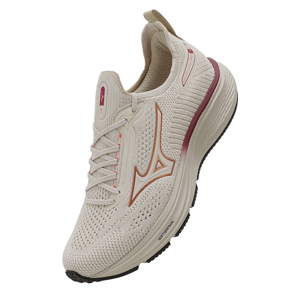 Tênis de Corrida Mizuno Cool Ride 3 Feminino Bege 7