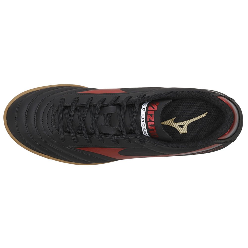 Chuteira Futsal Mizuno Morelia Club IN Masculina Preto/Vermelho 3