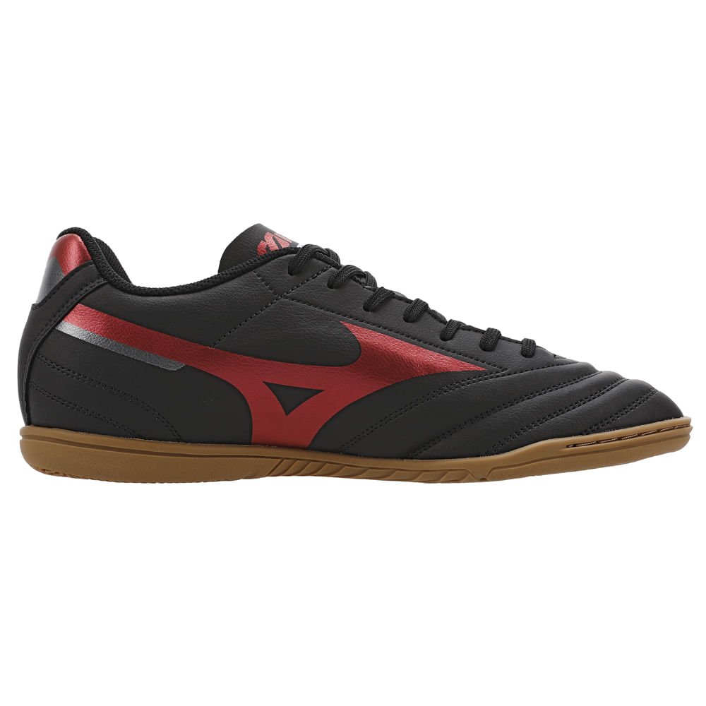 Chuteira Futsal Mizuno Morelia Club IN Masculina Preto/Vermelho 5