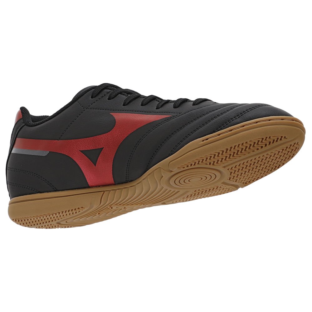Chuteira Futsal Mizuno Morelia Club IN Masculina Preto/Vermelho 6