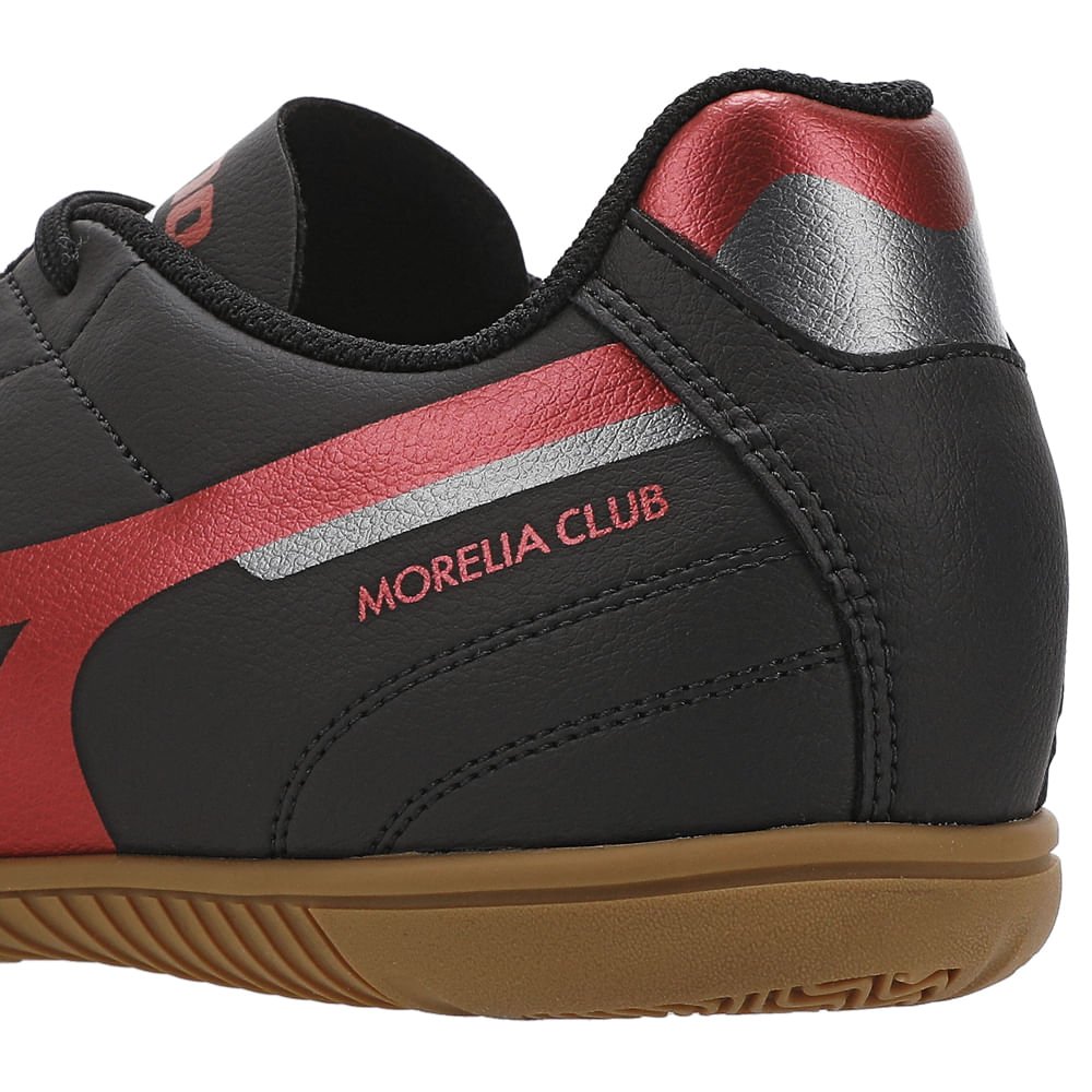 Chuteira Futsal Mizuno Morelia Club IN Masculina Preto/Vermelho 8