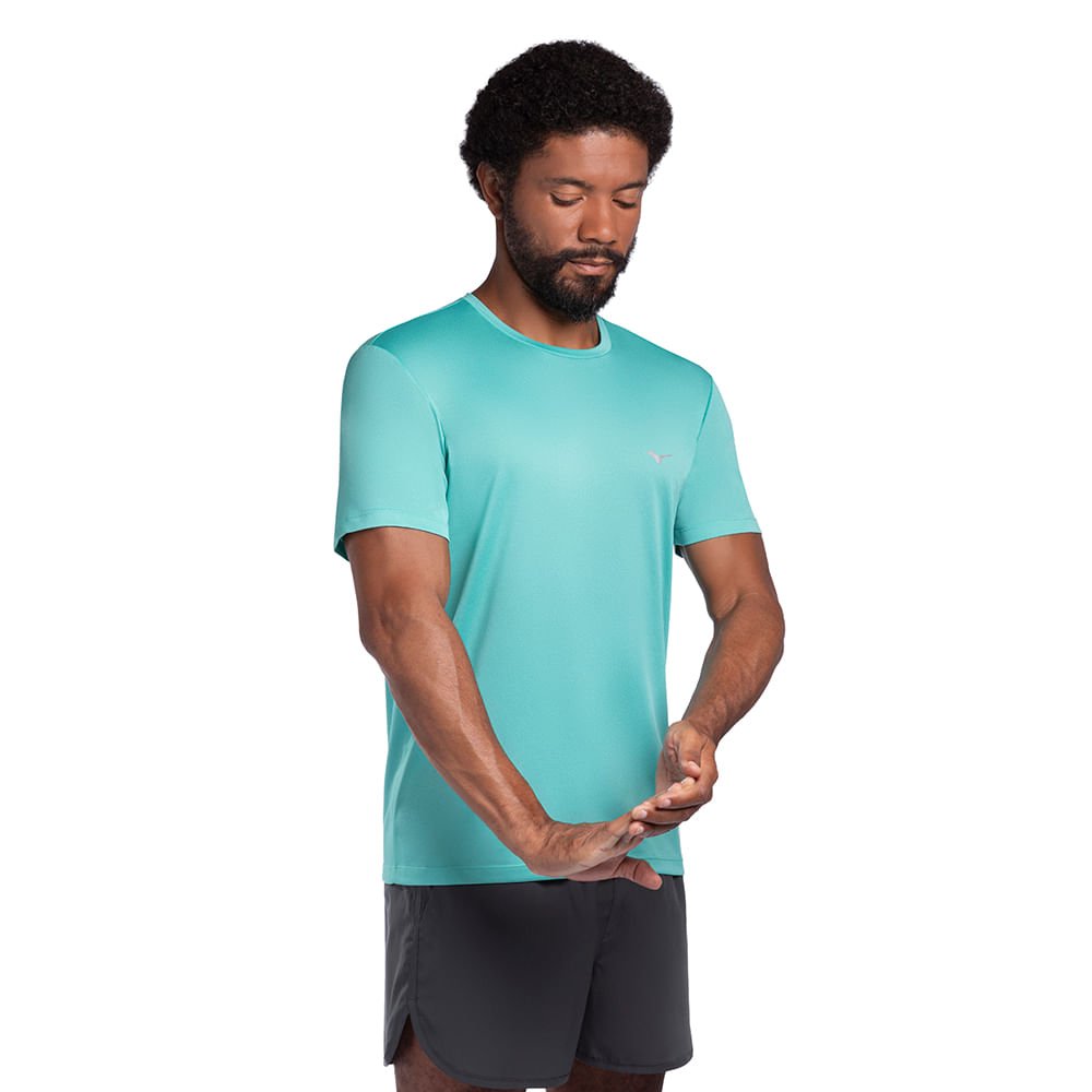 Camiseta de Corrida Masculina Mizuno Nirvana New Azul 2