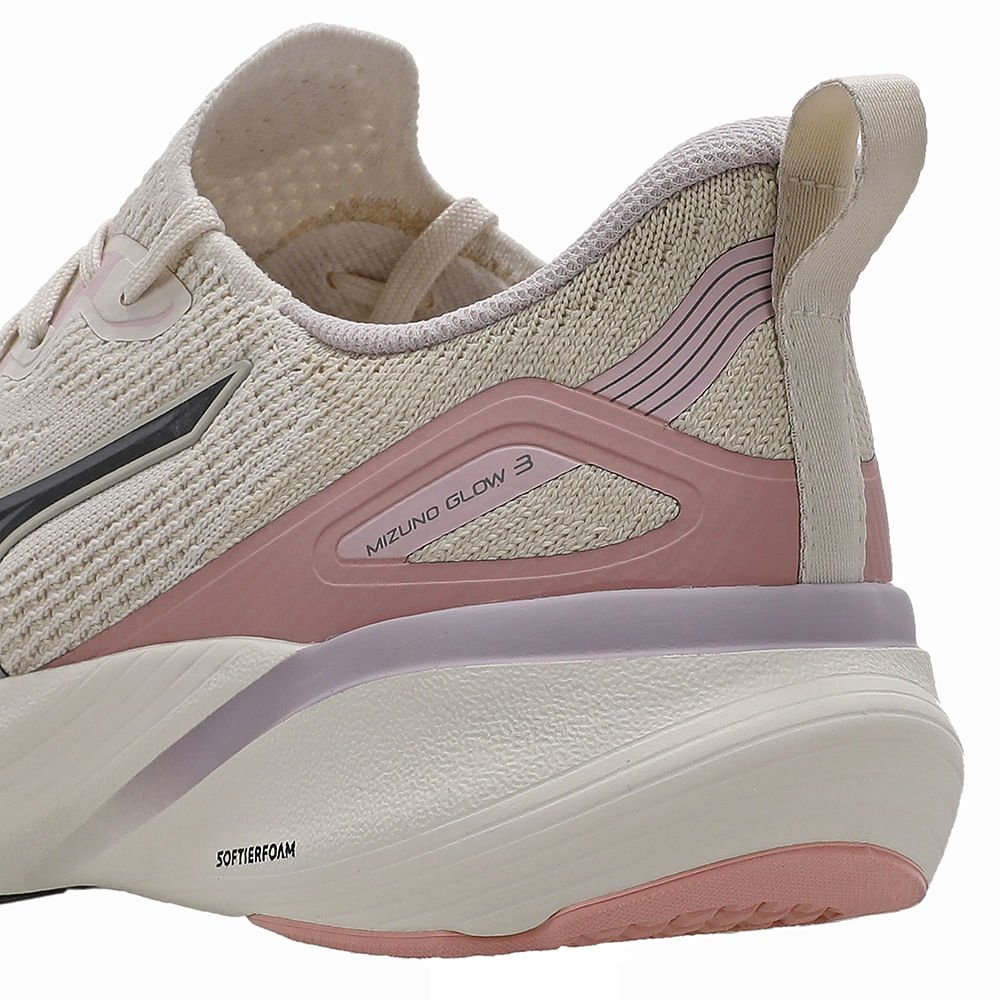 Tênis de Corrida Mizuno Glow 3 Feminino Bege 8