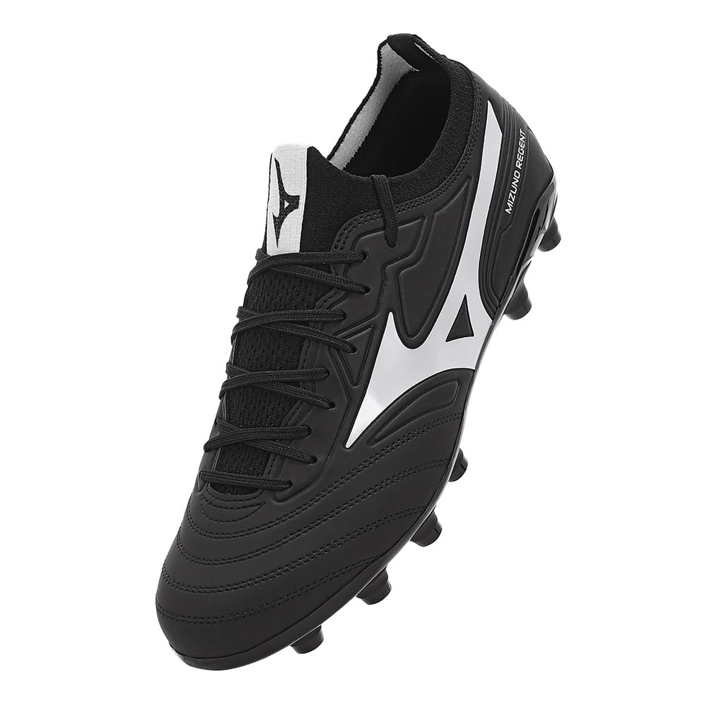 Chuteira de Campo Mizuno Regent MD Masculina Preto/Branco