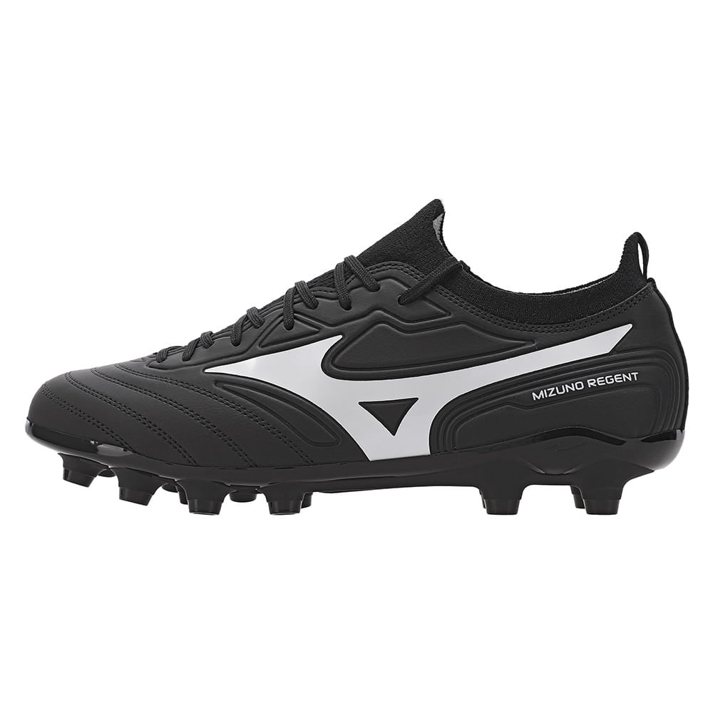 Chuteira de Campo Mizuno Regent MD Masculina Preto/Branco 1