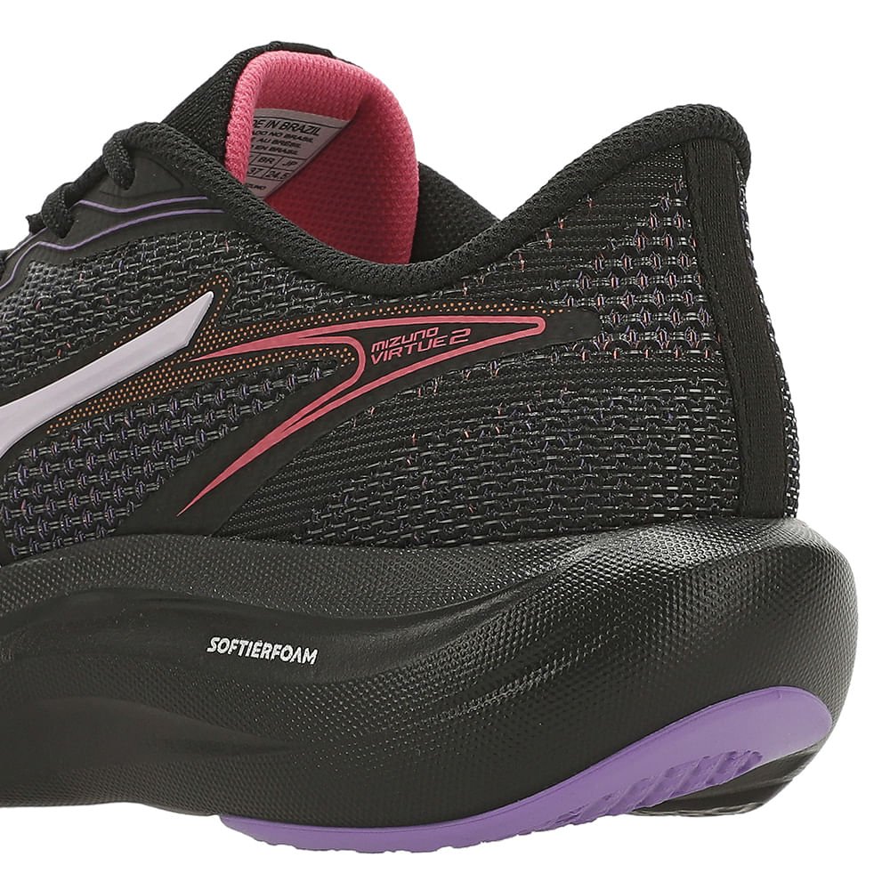 Tênis de Corrida Mizuno Virtue 2 Feminino Preto 8