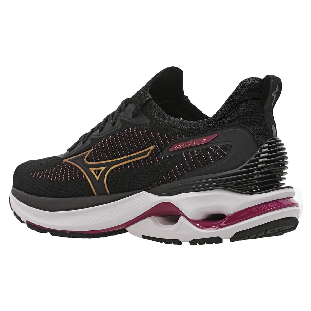 Tênis de Corrida Mizuno Wave Mirai 7 Feminino Preto 8
