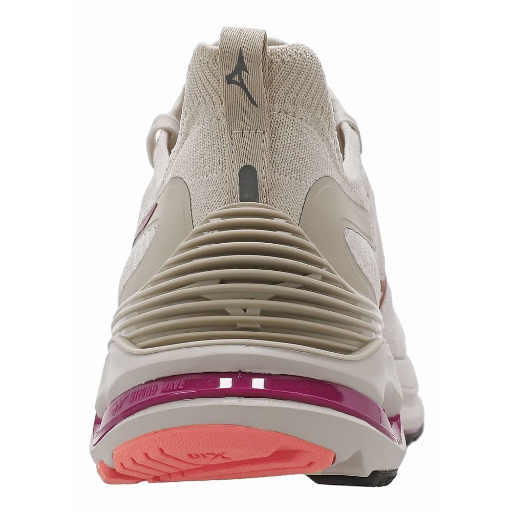 Tênis de Corrida Mizuno Wave Mirai 7 Feminino Bege 3