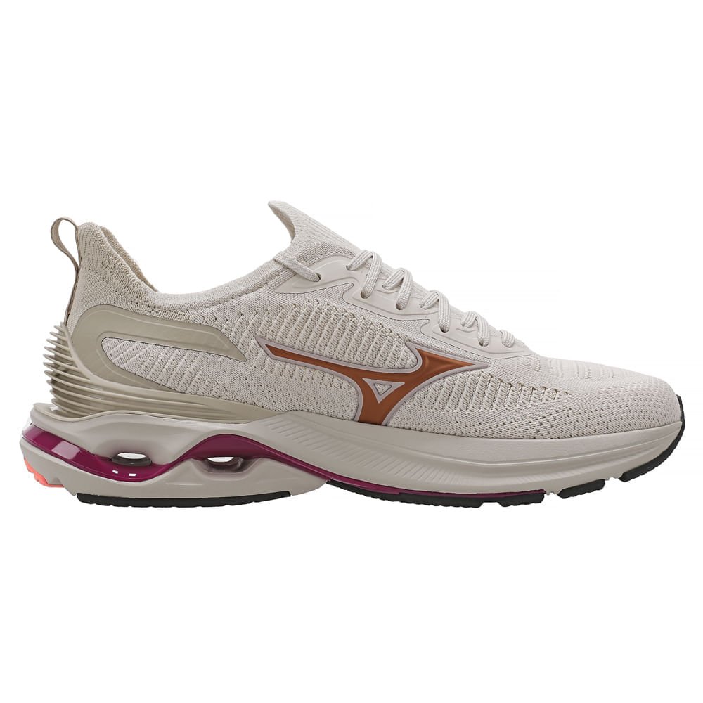 Tênis de Corrida Mizuno Wave Mirai 7 Feminino Bege 5