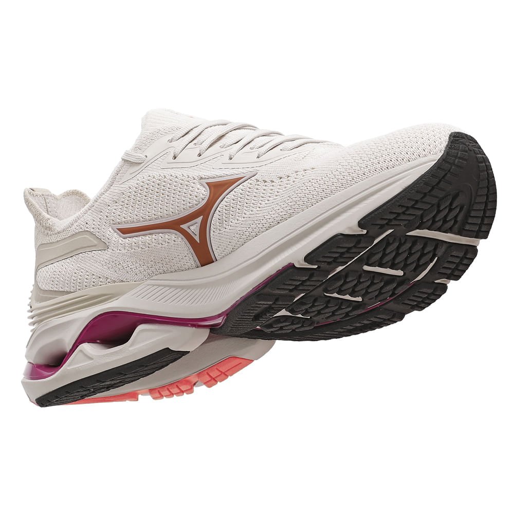 Tênis de Corrida Mizuno Wave Mirai 7 Feminino Bege 6