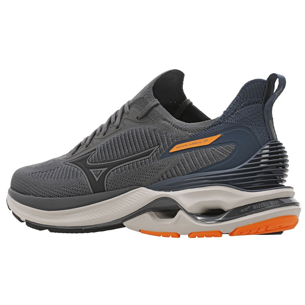Tênis de Corrida Mizuno Wave Mirai 7 Masculino Cinza 8