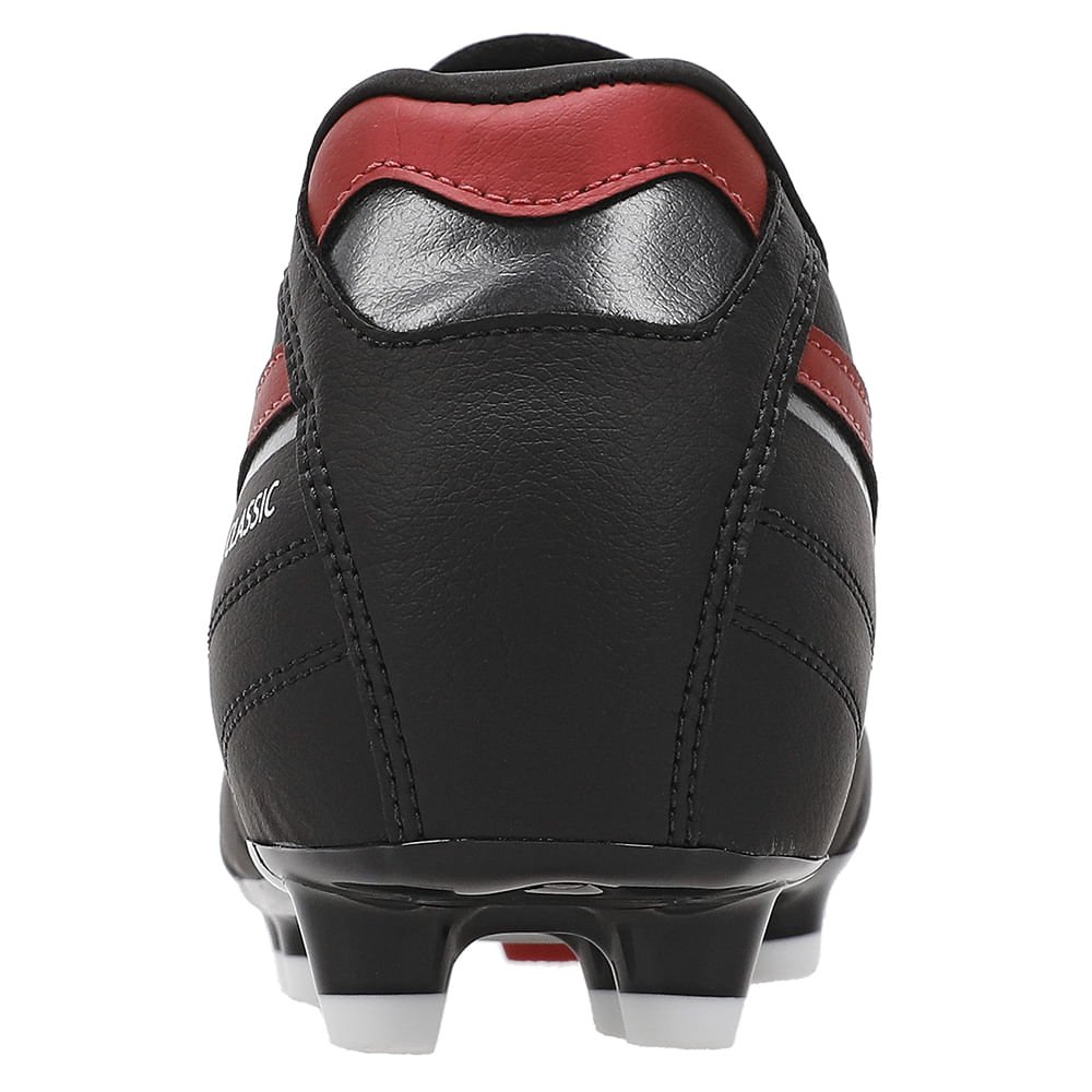 Chuteira de Campo Mizuno Morelia Classic MD Masculina Preto/Vermelho 4