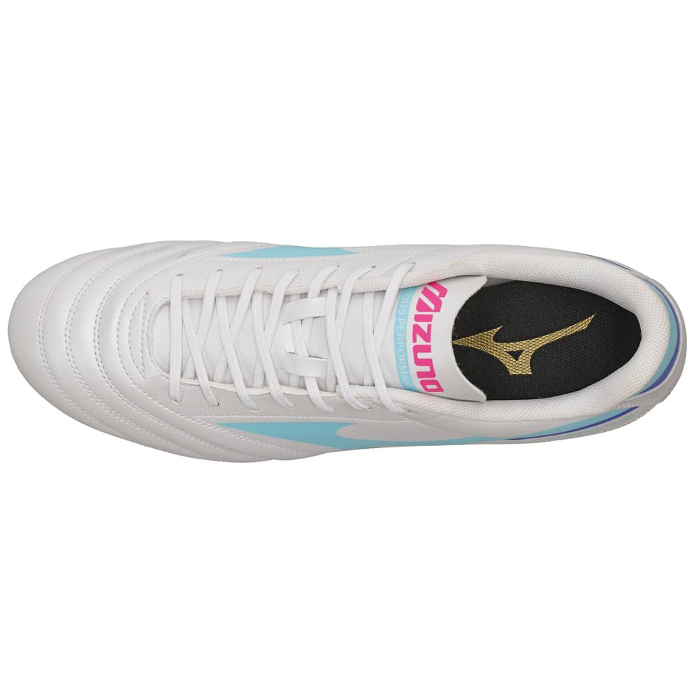 Chuteira de Campo Mizuno Morelia Club MD Masculina Branco/Azul 3