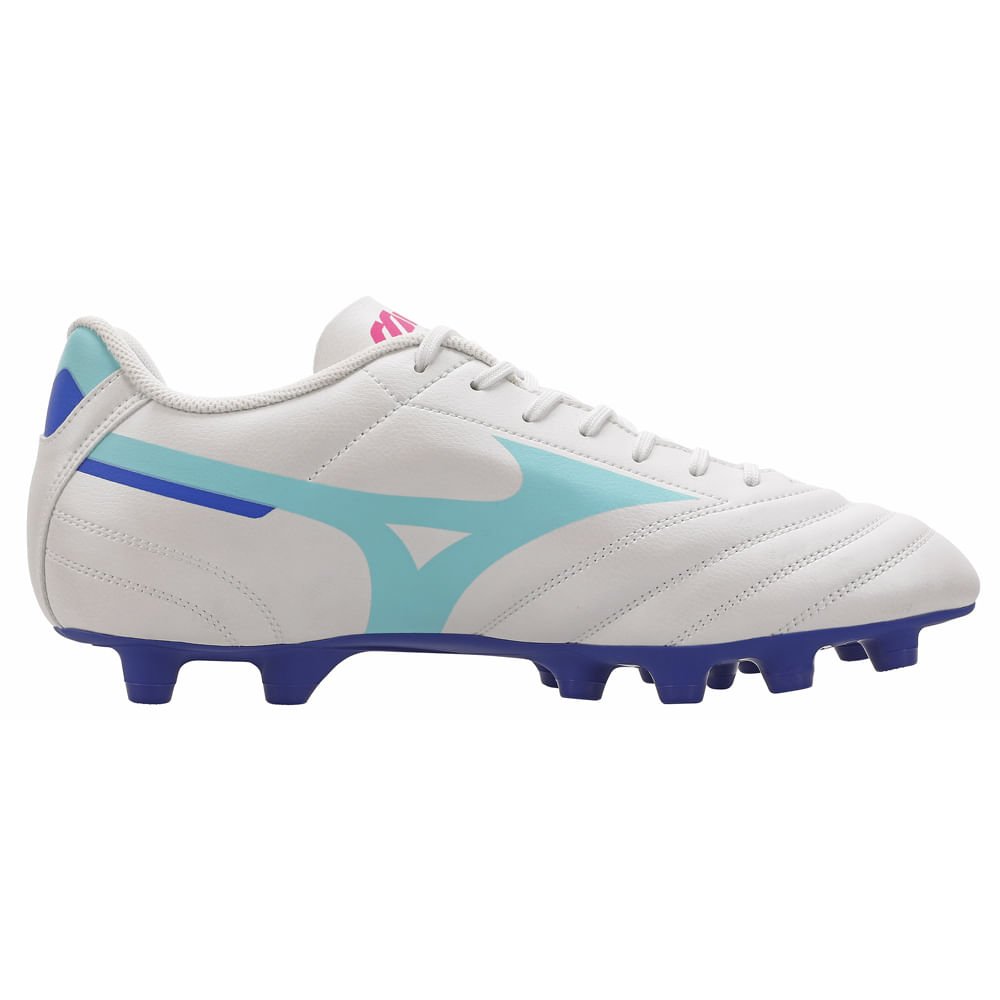 Chuteira de Campo Mizuno Morelia Club MD Masculina Branco/Azul 5