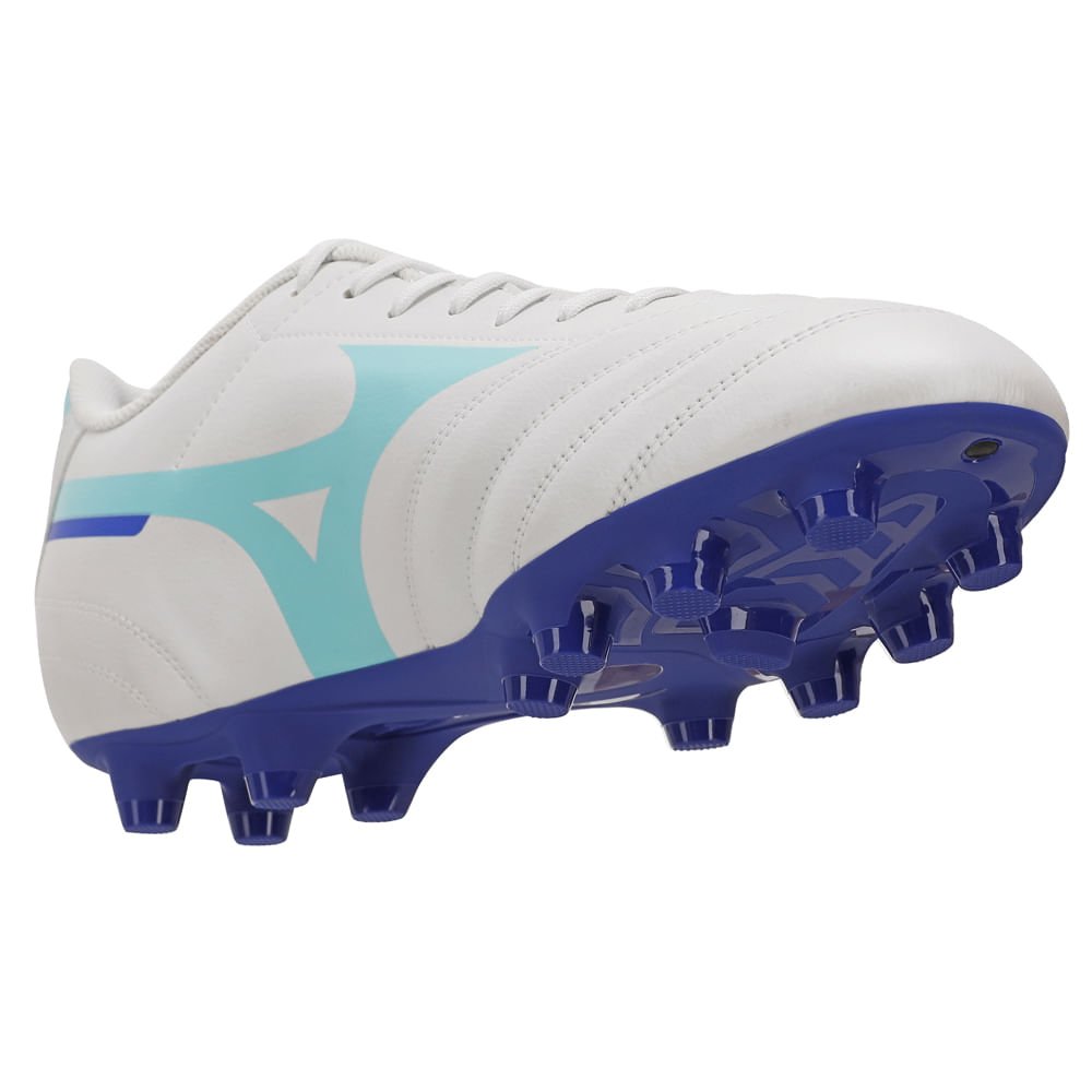 Chuteira de Campo Mizuno Morelia Club MD Masculina Branco/Azul 6