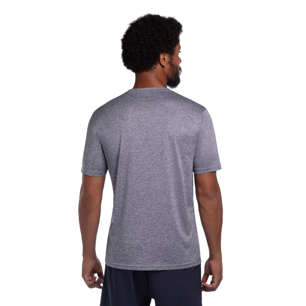 Camiseta de Corrida Masculina Mizuno Run Spark 2 Mescla Cinza 4