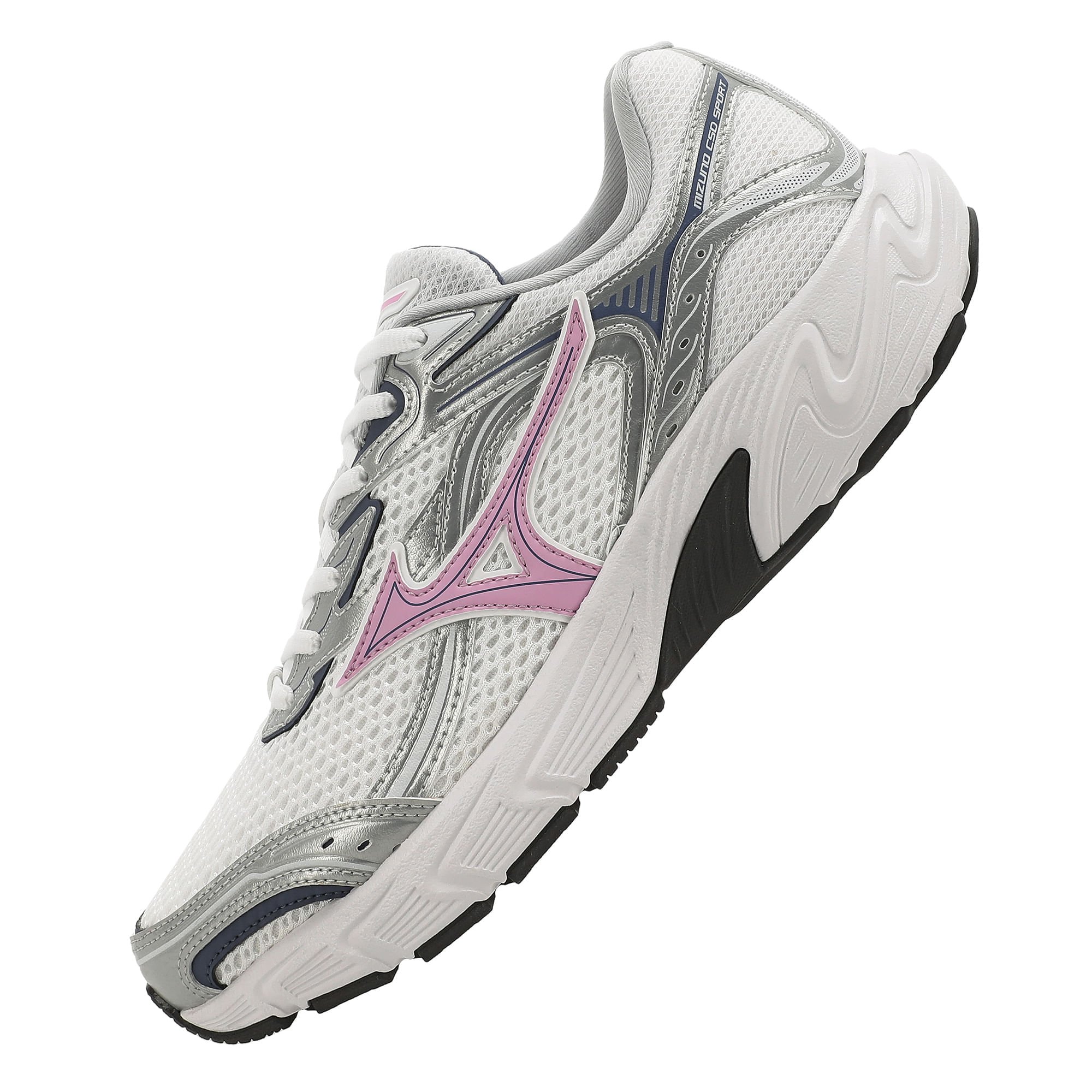 Tênis Mizuno CSD Sport Feminino Branco/Cinza/Rosa 9