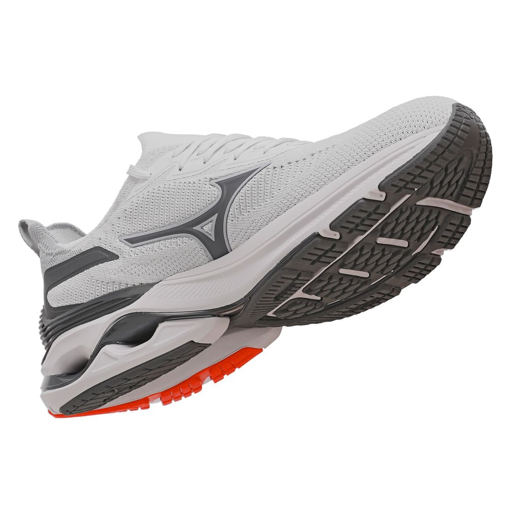 Tênis de Corrida Mizuno Wave Mirai 7 Masculino Branco/Cinza 6