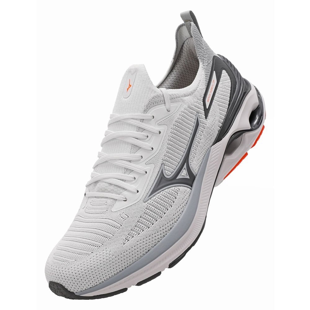 Tênis de Corrida Mizuno Wave Mirai 7 Masculino Branco/Cinza 7