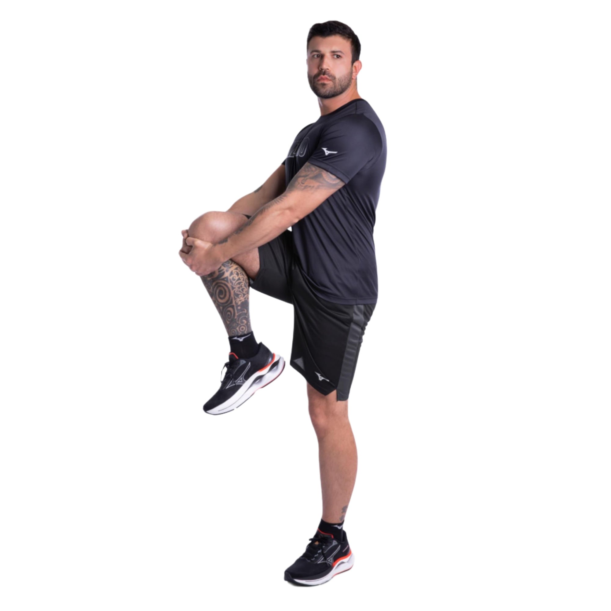 Bermuda de Treino Mizuno Root Mesh Masculina Preto 3