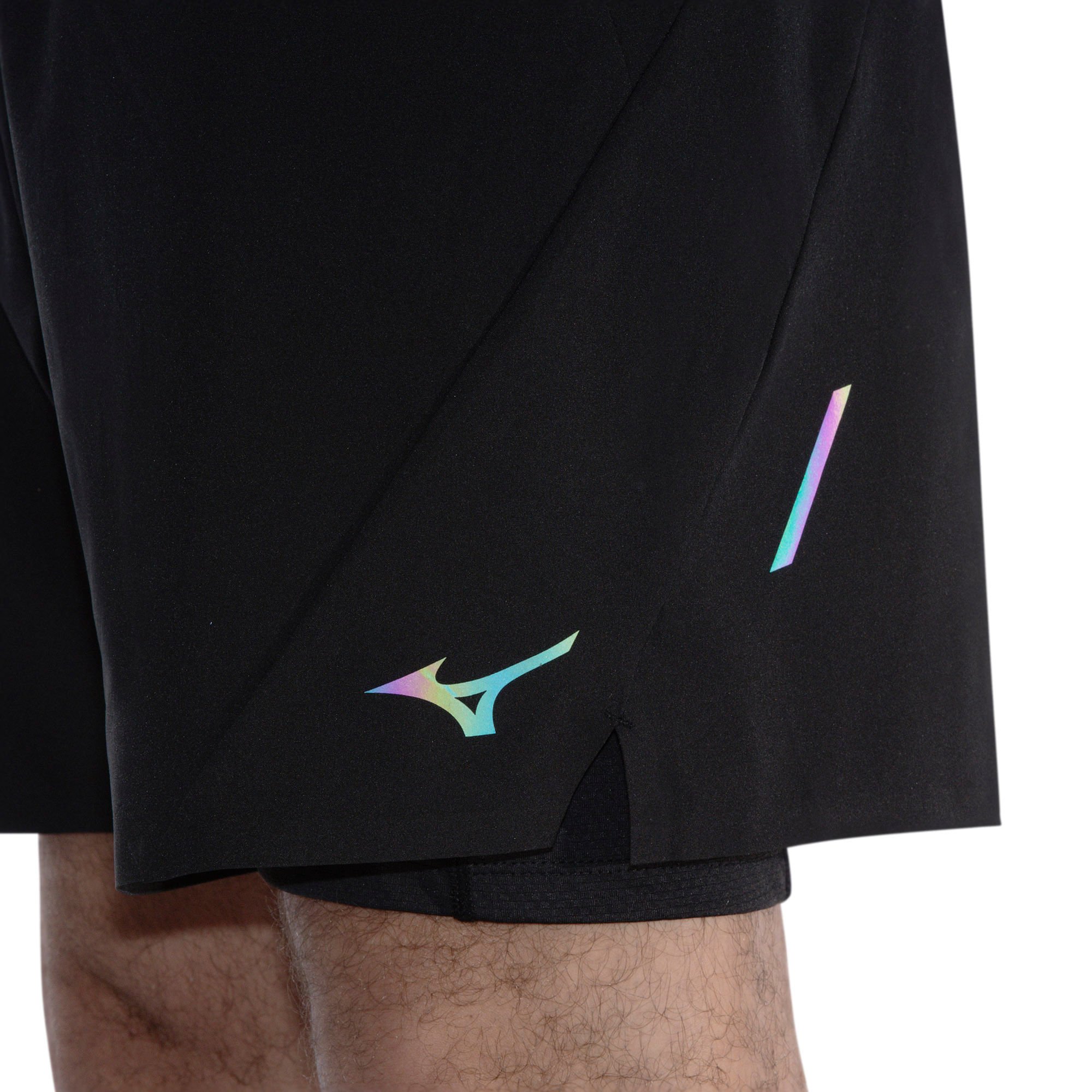 Shorts de Corrida Mizuno 2x1 High 3/7 Masculino Preto 5