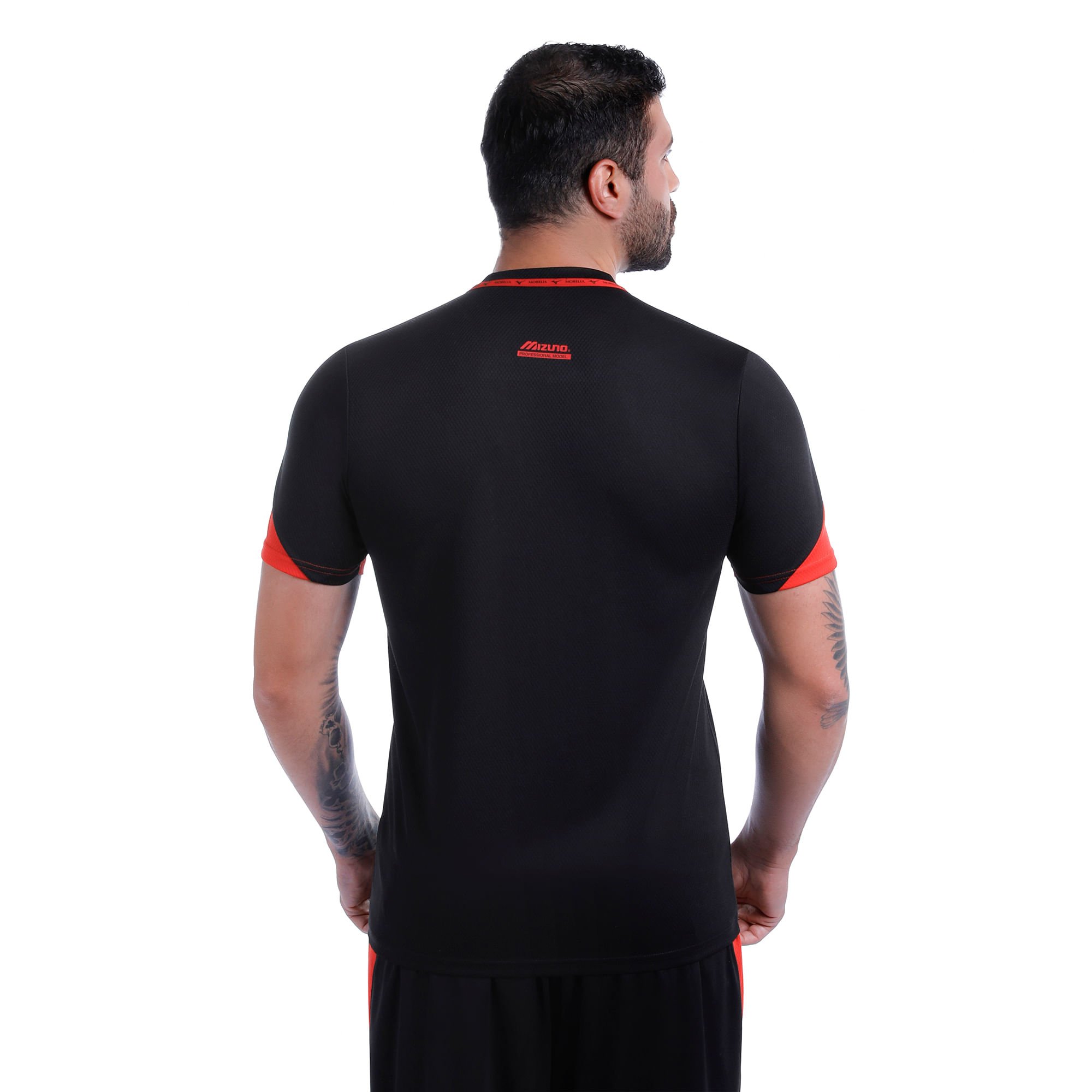 Camiseta de futebol Mizuno Morelia Masculina Preto 4