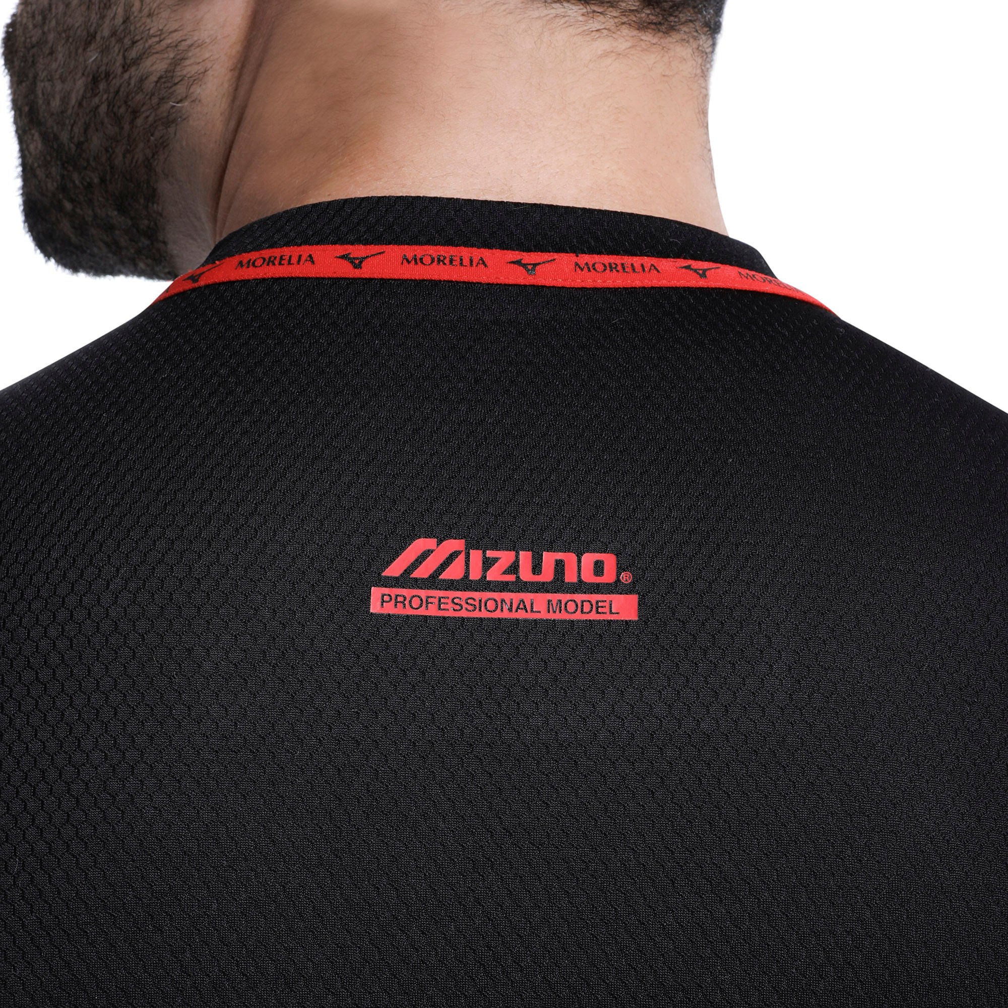 Camiseta de futebol Mizuno Morelia Masculina Preto 5